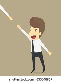 businessman help each other, helping teamwork. vector