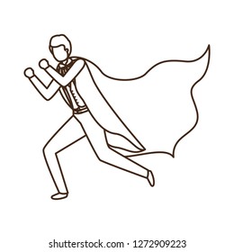businessman with hero cape avatar character