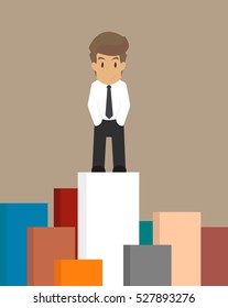 businessman higher level. vector