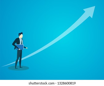businessman hold document financial