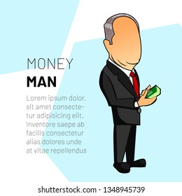Businessman hold money