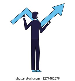 businessman holding arrow business