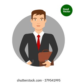 Businessman holding briefcase