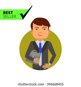 Businessman holding briefcase