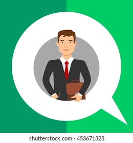 Businessman holding briefcase