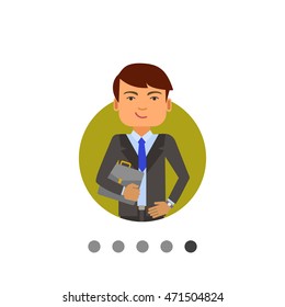 Businessman holding briefcase