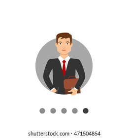 Businessman holding briefcase
