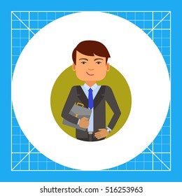 Businessman holding briefcase