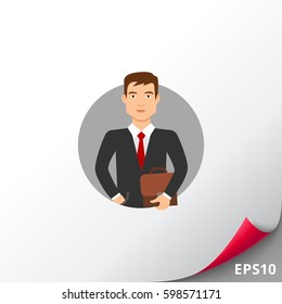 Businessman holding briefcase