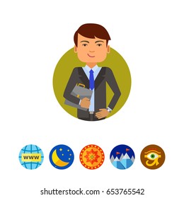 Businessman holding briefcase