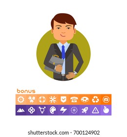 Businessman holding briefcase