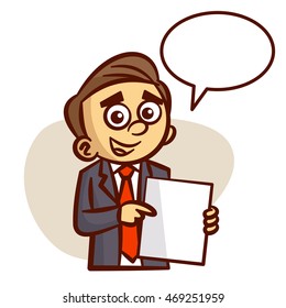 Businessman Holding Document