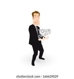 businessman holding gesture