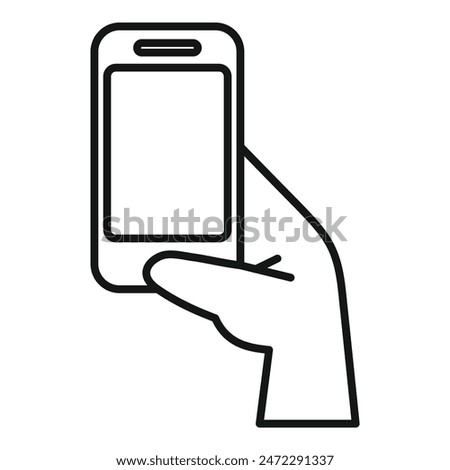 Businessman is holding a smartphone, using mobile apps for business, communication, and staying connected