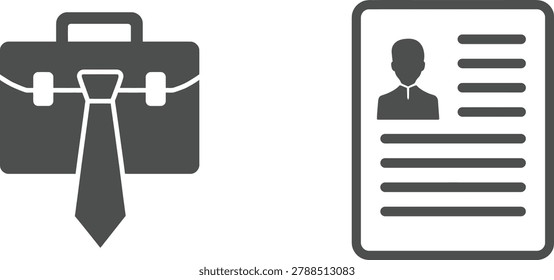 Businessman holding a stack of documents and briefcase vector icon
