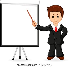 businessman holding training