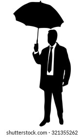 businessman holding an umbrella