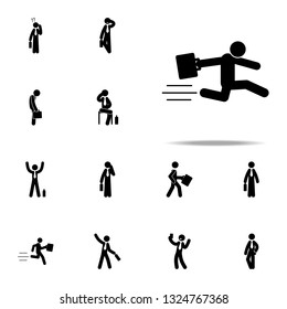 businessman, hopping, jumping, running icon. Businessmen icons universal set for web and mobile