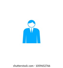 Businessman icon blue