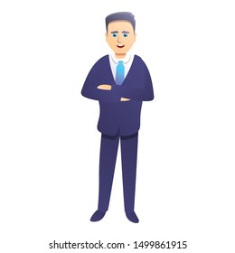 Businessman icon. Cartoon of businessman vector icon for web design isolated on white background