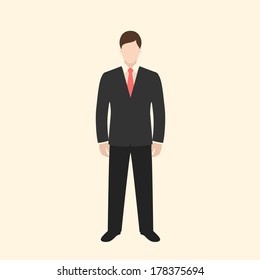 businessman icon. colorful flat style vector illustration