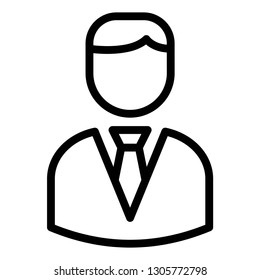 businessman icon design with creative modern concept and black and white outline style logo shape for finance, ui, website, ecommerce, banking, web button design vector eps 10