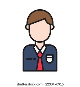 Businessman icon. Editable vector - Eps 10