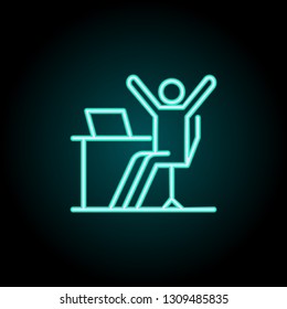 businessman icon. Elements of conceptual figures in neon style icons. Simple icon for websites, web design, mobile app, info graphics