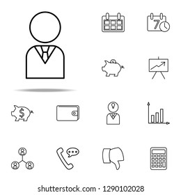 businessman icon. Finance And Chart icons universal set for web and mobile