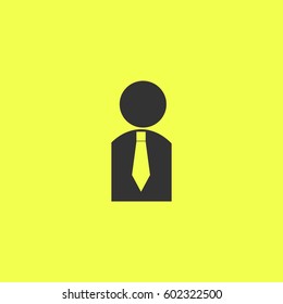 Businessman icon flat. 
