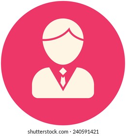 Businessman icon, flat design