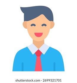 Icono de hombre de negocios Ilustración vectorial de diseño plano
