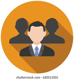 businessman Icon. flat design. Vector illustration.