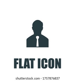 Businessman Icon. Flat illustration isolated vector sign symbol