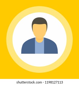 Businessman icon. Flat illustration of businessman vector icon for web design