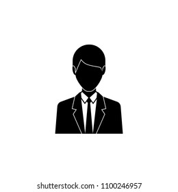 Businessman icon flat. Simple vector symbol and bonus icon