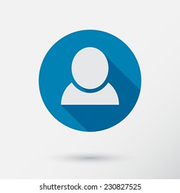 Businessman icon in flat style. Vector Illustration.