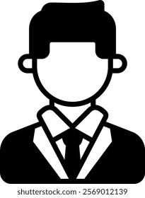 Businessman Icon Glyph Vector Illustration