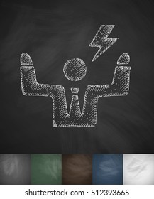 businessman icon. Hand drawn vector illustration