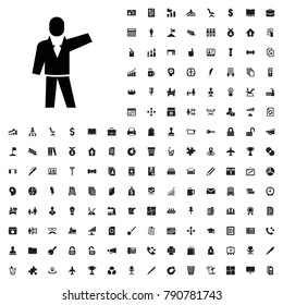Businessman icon illustration isolated vector sign symbol. editable company icons vector set.