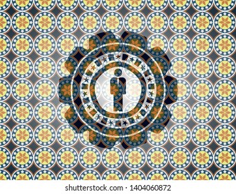 businessman icon inside arabesque style emblem. arabic decoration.