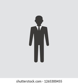 Businessman Icon isolated of flat style. Vector illustration.