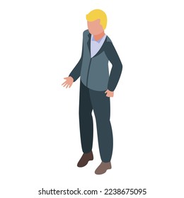Businessman icon isometric vector. Skill level. Personal goal
