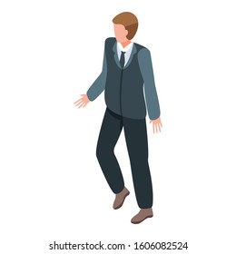 Businessman icon. Isometric of businessman vector icon for web design isolated on white background