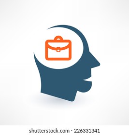 Businessman icon. Logo design.