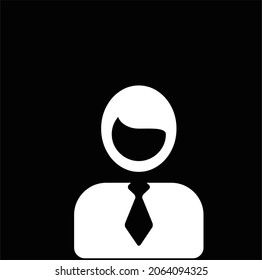 Businessman icon. Male avatar icon suitable for info graphics, websites and print media and interfaces. Line vector icon.