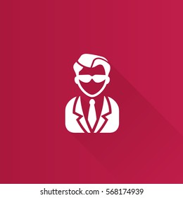 Businessman icon in Metro user interface color style. Business office finance