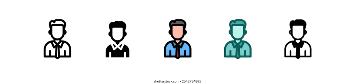Businessman-Symbol, mehrere Vektorgrafiken