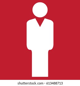 Businessman icon on red background