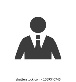 Businessman icon on white background. Vector Illustration